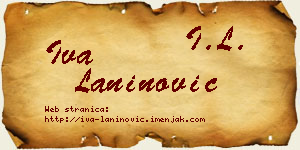 Iva Laninović vizit kartica